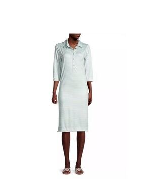 Vineyard Vines Sage Olive Striped Shirt Dress